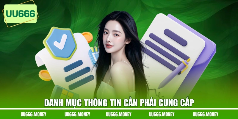Danh mục thông tin cần phải cung cấp