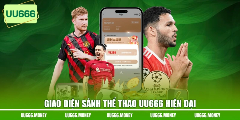 Giao diện sảnh thể thao UU666 hiện đại