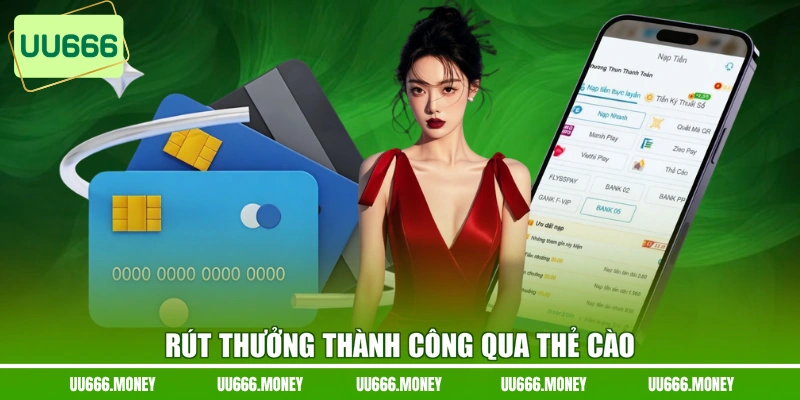 Rút thưởng thành công qua thẻ cào